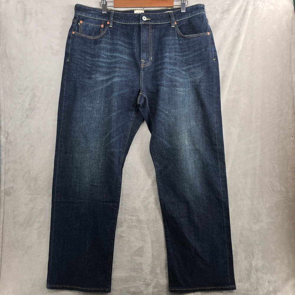 Flint and Tinder‎ Mens Classic Fit Blue Denim Jeans 38x32 Selvedge Dark Wash NEW